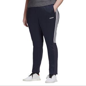 New! Adidas Track Pants 3 Stripes Soccer Joggers Navy Blue Plus Size 1X